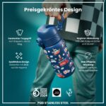 ion8 Kinder Trinkflasche 400ml Edelstahl – Auslaufsicher mit Einhandöffnung – Bild 6