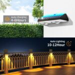 HAMLITE 4er Set Solar Wandleuchte Aussen – 3 Farbtemperaturen, IP65 wasserdicht für Garten & Terrasse – Bild 6
