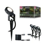 Paulmann Plug & Shine LED Gartenspieß Sting 3x6W dimmbar – Anthrazit Außenleuchte IP67