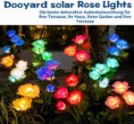 DooYard Solar Rosenleuchten 7-Farbwechsel (2er Set) – Gartenbeleuchtung mit großem Solarpanel – Bild 6