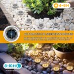 Solpex Solar Bodenleuchten 20er Set – Warmweiss LED Gartenbeleuchtung IP65 Wasserdicht – Bild 3