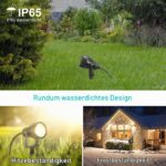 Letlit 7W LED Gartenstrahler 700 Lumen – Warmweiss 3000K mit Erdspiss & Wandmontage – Bild 4
