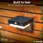 Brendz LED Solar Wandleuchte mit Bewegungsmelder – 400 Lumen IP44 Warmweiss – Bild 8