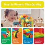 PicassoTiles 120 Igel-Bausteine – Flexible Stecksteine für Kreatives Bauen ab 3 Jahren – Bild 6