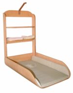 roba Wandwickeltisch Natur – Klappbares Wickelregal aus Holz mit Wickelauflage