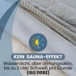 Bisoo Zauberlaken 80x160 cm – 2-in-1 Spannbettlaken & Matratzenschoner Wasserdicht Grau – Bild 4