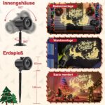 artcool 3D Dynamischer LED Projektor – 12 HD-Motive für Halloween & Weihnachts-Dekoration – Bild 4