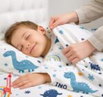 Theonoi Kinderbettwäsche 100x135 cm mit Dinosaurier-Motiv – Bio-Baumwolle OEKO-TEX für Babys & Kleinkinder – Bild 5