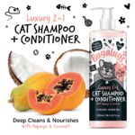 BUGALUGS 500 ml 2in1 Katzenshampoo + Conditioner – Papaya & Kokosnuss für glänzendes Fell – Bild 3