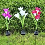 SOLARBABY 4er Set Solarleuchten mit Farbwechsel-LED – Gartendekoration IP65 wasserdicht – Bild 8
