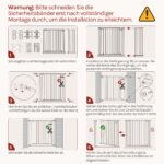 WOLTU Treppenschutzgitter 75–107 cm Metall – Sicherheitsgitter mit Auto-Close & Bohren-Option – Bild 8