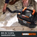 WORX WX031.9 Akku Nass-/Trockensauger 20V – 16 kPa Saugkraft für Werkstatt & Haushalt – Bild 4