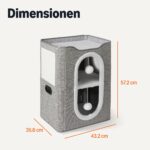 Amazon Basics Katzenhaus 2-Stöckig – Kratzmöbel mit Sisal & Spielzeug für Hauskatzen – Bild 5