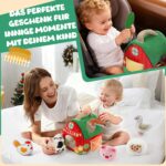 URMYWO Montessori Bauernhof-Spielset – Sensorisches Motorikspielzeug für Babys 6–12 Monate – Bild 7