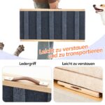 TUKAILAI Hunderampe Holz klappbar, höhenverstellbar 30–40 cm – bis 40 kg – Bild 5