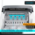 Arendo Eiswürfelmaschine 150 W – 12 kg Eis pro Tag mit Wählbarer Eisgröße – Bild 6