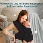 KOALA BABYCARE Elastisches Tragetuch – Ergonomische Babytrage für Neugeborene bis 15kg – Bild 8