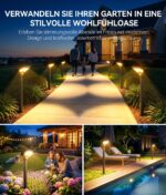 TuyLuxe Solarleuchten 6er Set mit Bewegungsmelder – 550LM Warmweiss IP65 für Garten – Bild 8