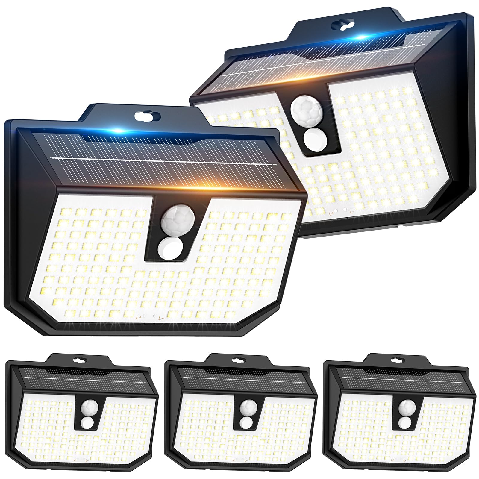 81LBWNBXd7L._SY1600_.jpg Yolsunes Solar-Aussenleuchte mit Bewegungsmelder IP65 – 5er Set Kaltweiß für Garten & Hof – Bild 1