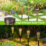 GEARLITE 4er Set Solarleuchten für Außen mit 2 LED & 800 mAh – IP65 Gartendeko – Bild 4