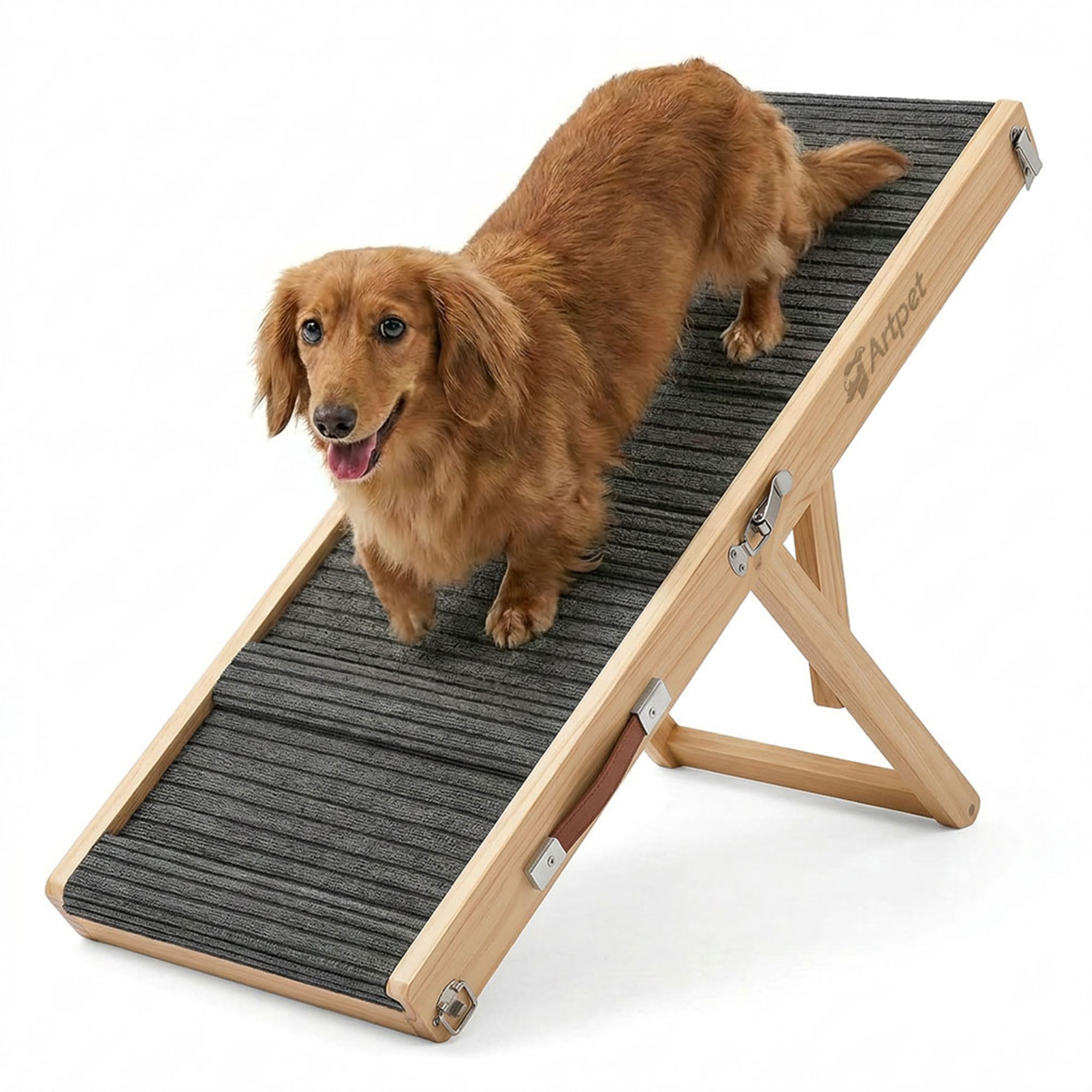 Artpet Klappbare Hunderampe – Höhenverstellbar 34–53 cm für kleine Hunde & Katzen