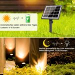MEIKEE Solarstrahler 3er Set 2700K Warmweiss – IP66 Gartenleuchte mit 5000mAh Akku – Bild 2