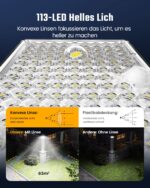 RIXGLEAM Solarleuchte mit Bewegungsmelder & 5m Kabel – IP65 Außenlicht für Garten & Terrasse – Bild 3