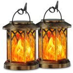 GEARLITE Solar Laternen 2er Set – Flammeneffekt LED Solarleuchten IP65 für Garten & Balkon