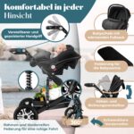 KESSER Loops 4in1 Kombikinderwagen – Komplettset mit Babywanne, Buggy & Autositz – Bild 7