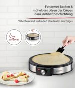 Cloer 6630 Crêpes-Maker 30 cm – Antihaftplatte mit Temperaturkontrolle & Zubehör – Bild 3