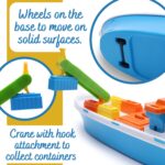 Toyland® 41cm Frachtschiff mit Kran & 6 Containern – Schwimmendes Wasserspielzeug für Kinder ab 3 – Bild 4