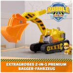 Rubble & Crew – 35 cm 2-in-1 Bagger & Planierraupe mit 4 Werkzeugen & Figur – Bild 3
