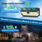 TECKNET 495 LED Solarleuchte mit Bewegungsmelder – 300° Aussenstrahler für Garten & Terrasse – Bild 2