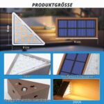 NIORSUN Solar-Treppenleuchten 6er Set – IP67 Wasserdicht mit 13 LEDs für Treppen & Garten – Bild 4
