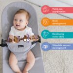 iGRATENS Babywippen-Spielzeugstange aus Naturholz – Safari-Design für Soft & Bliss – Bild 2