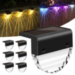YIKANWEN 6er Set Solarleuchten für Aussen – LED Gartenlampen mit 2 Modi für Terrasse & Treppen