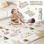 Lertantri Laufstall 120×120 cm mit Matratze – Sicheres Laufgitter für Babys – Bild 4