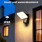 JVURICE Aussenwandleuchte mit Bewegungsmelder – 350° drehbar, IP65 wasserdicht – Bild 5