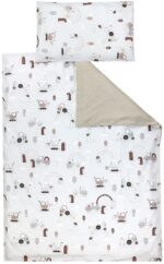 TupTam Kinder Wendebettwäsche 135x100 cm – Baumwolle mit Reissverschluss