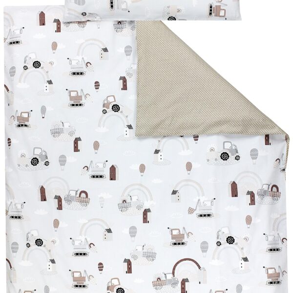 TupTam Kinder Wendebettwäsche 135x100 cm – Baumwolle mit Reissverschluss