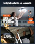 200W LED Garagenleuchte Rafow mit 13 Paneelen – 20000 Lumen Werkstattbeleuchtung E27 – Bild 5