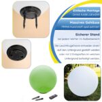 Esotec Solar Leuchtkugel Liana 40cm – 10 Lichtfarben mit Fernbedienung & Timer – Bild 6