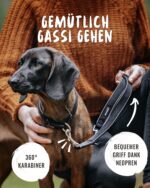 Rudelkönig Paola Hundeleine 2,30m – Verstellbare Führleine mit Reflektoren für grosse & mittlere Hunde – Bild 5