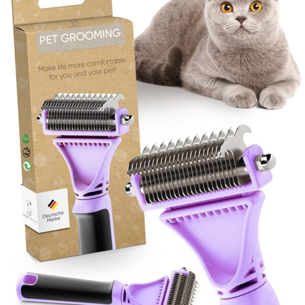 PRETTYPAW Katzenbürste für Kurz- & Langhaar – Sanfte Fellpflege mit Massageeffekt