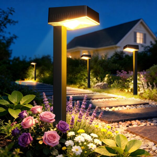 RECHOO 6er Set Solarleuchten für Außen – 18h Leuchtdauer, IP65 & 2 Lichtmodi