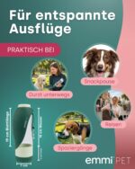 emmi-PET 2-in-1 Hundetrinkflasche 600 ml mit Futterbehälter – Auslaufsicher für Reisen & Outdoor – Bild 5
