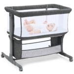 Growaystory Beistellbett mit 7-fach Höhenverstellung – Co-Sleeper Bassinet für Neugeborene