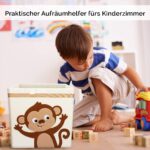 GLÜCKSWOLKE Aufbewahrungsbox 33x33x33 cm mit Affen-Motiv – Spielzeugkiste für Kinderzimmer – Bild 5