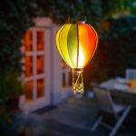 Northpoint LED Solar Laterne Heissluftballon XL – 58 cm Gartendeko mit Regenbogen-Lichtspiel – Bild 4