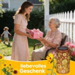 Sonnenblumen-Solarlaterne mit IP44 Wasserschutz – Dekorative LED Gartenbeleuchtung für Aussen – Bild 6
